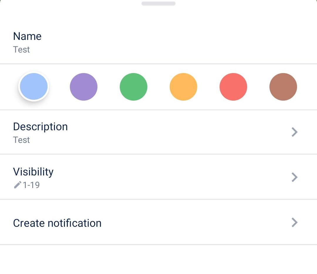 Geofence - Select the color. 